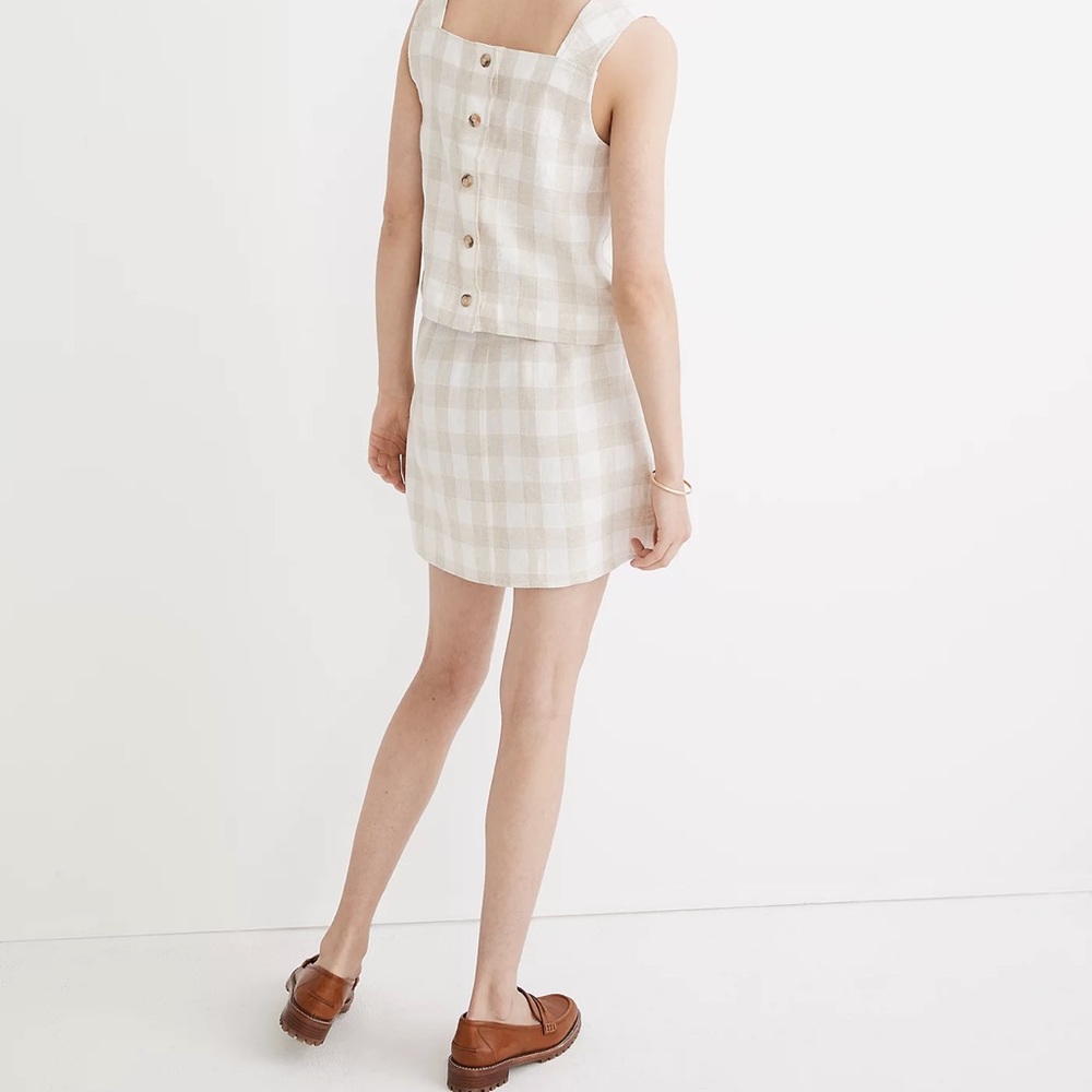 NEW Linen-Blend Sunside Button-Back Top: Undyed Edition size 0 - Picture 2 of 6